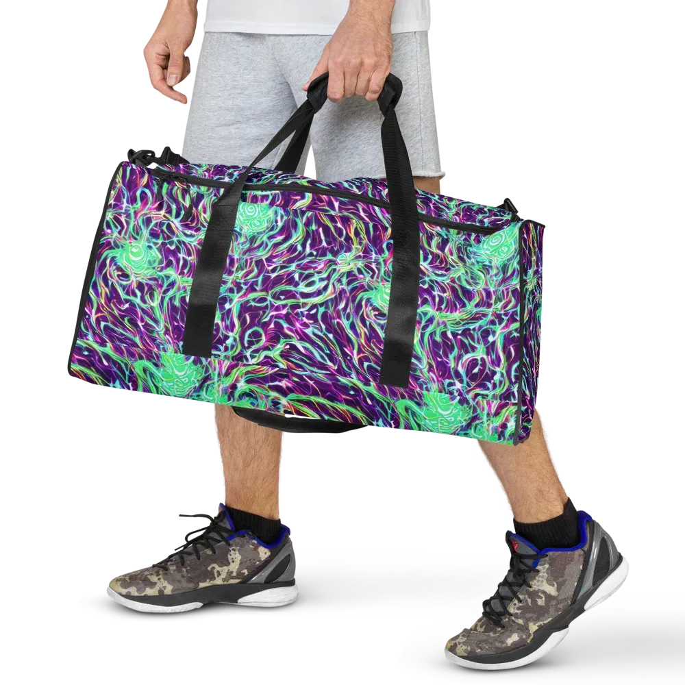 Vivid Nebula on Duffle Bag — Front