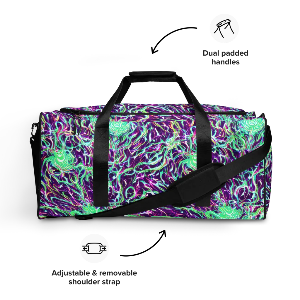 Vivid Nebula on Duffle Bag — Front