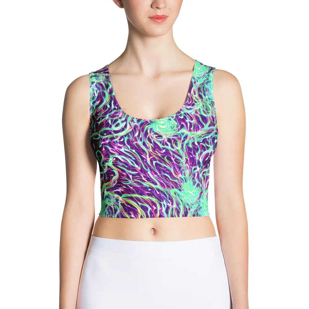Vivid Nebula on Crop Top — Front
