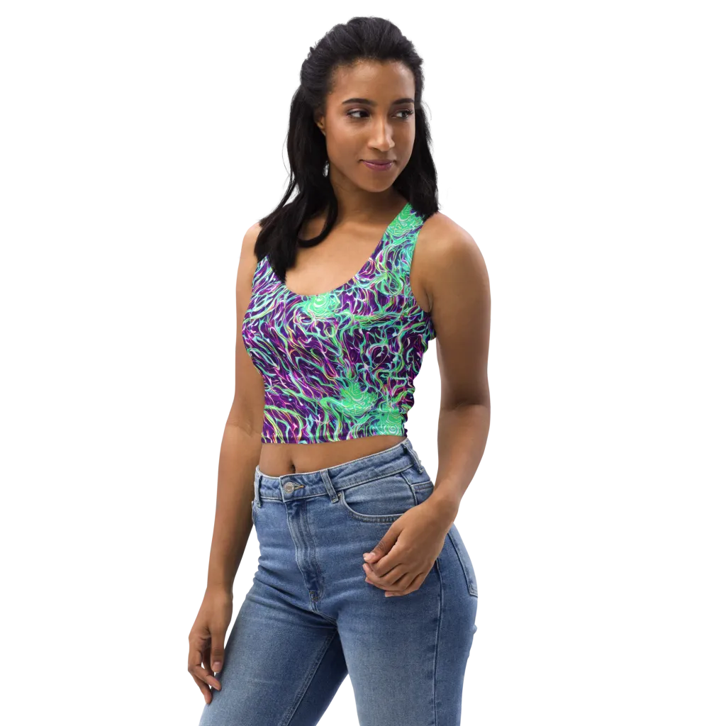Vivid Nebula on Crop Top — Left Front