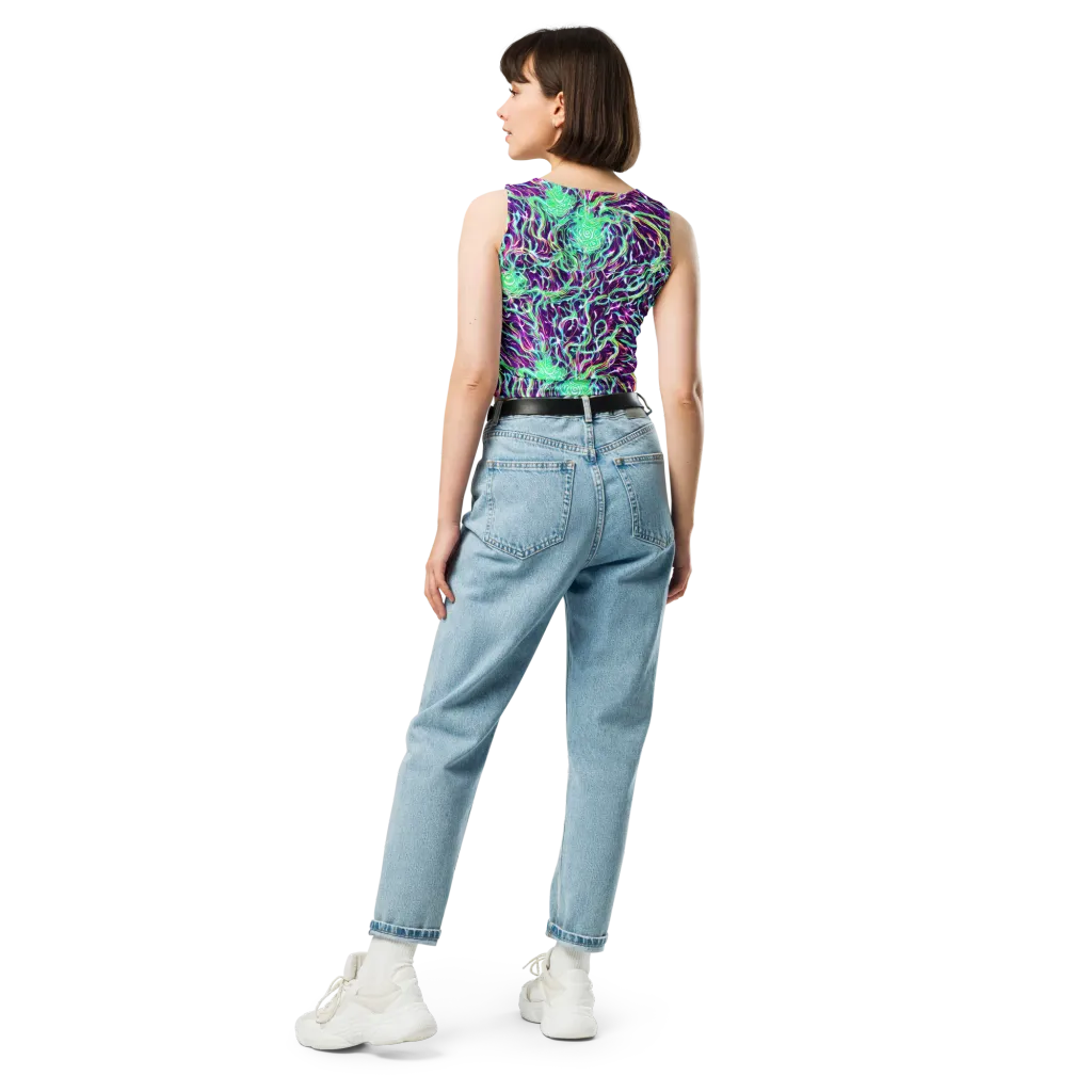 Vivid Nebula on Crop Top — Back