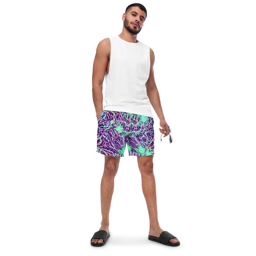 Vivid Nebula on Swim Trunks — Front