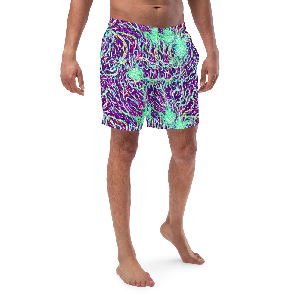 Vivid Nebula on Swim Trunks — Front