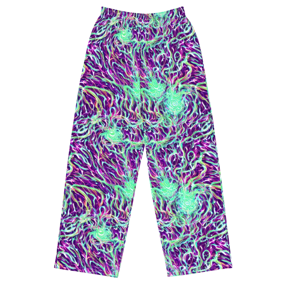 Vivid Nebula on Wide-Leg Pants — Front