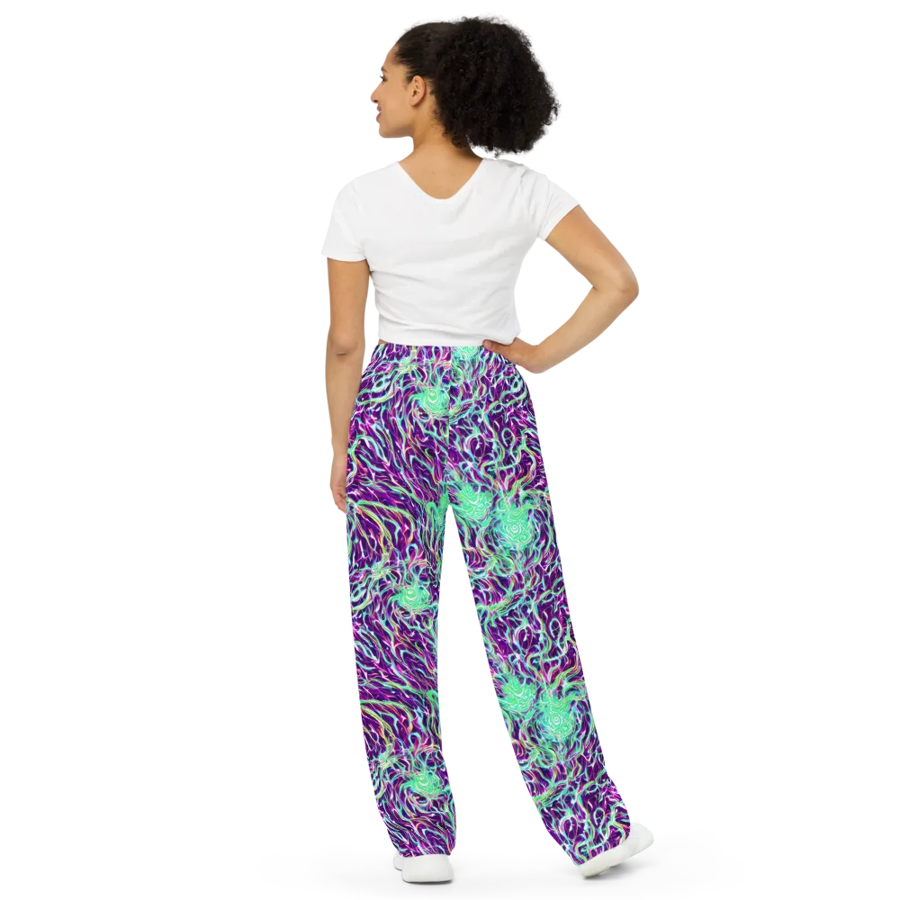 Vivid Nebula on Wide-Leg Pants — Back