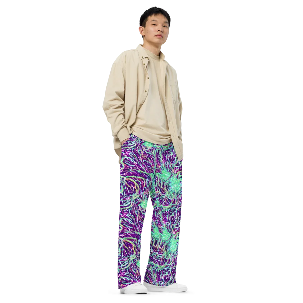 Vivid Nebula on Wide-Leg Pants — Right Front