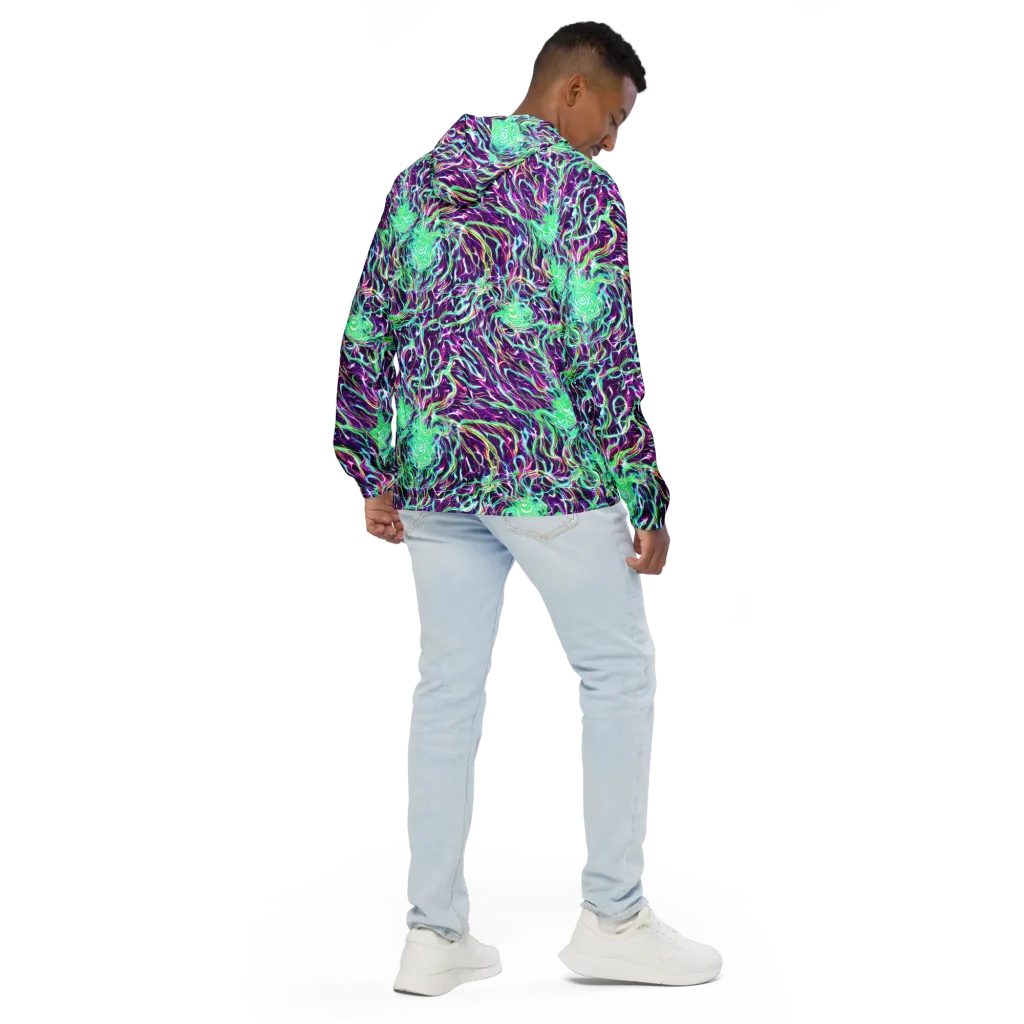 Vivid Nebula on Men's Windbreaker — Back