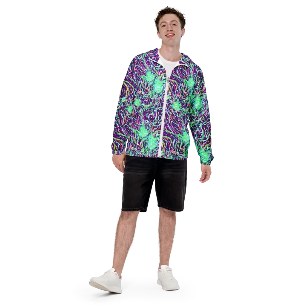 Vivid Nebula on Men's Windbreaker — Front