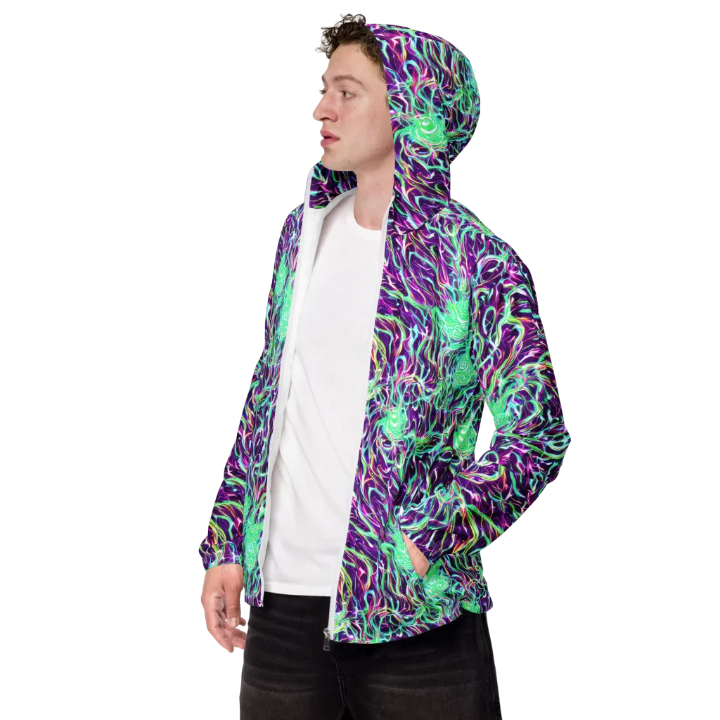Vivid Nebula on Men's Windbreaker — Left Front