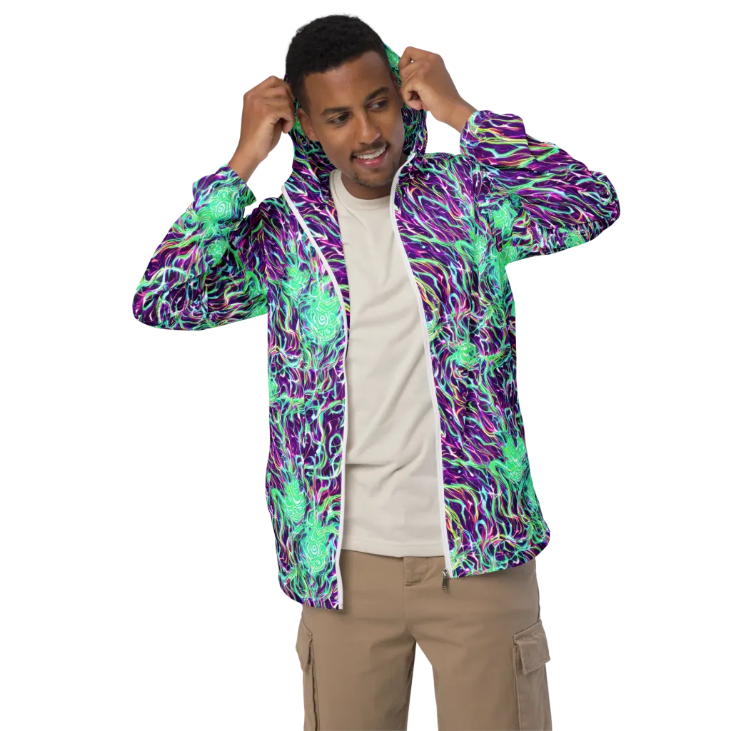 Vivid Nebula on Men's Windbreaker — Front