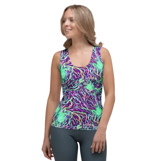Vivid Nebula on a Women's Tank Top
