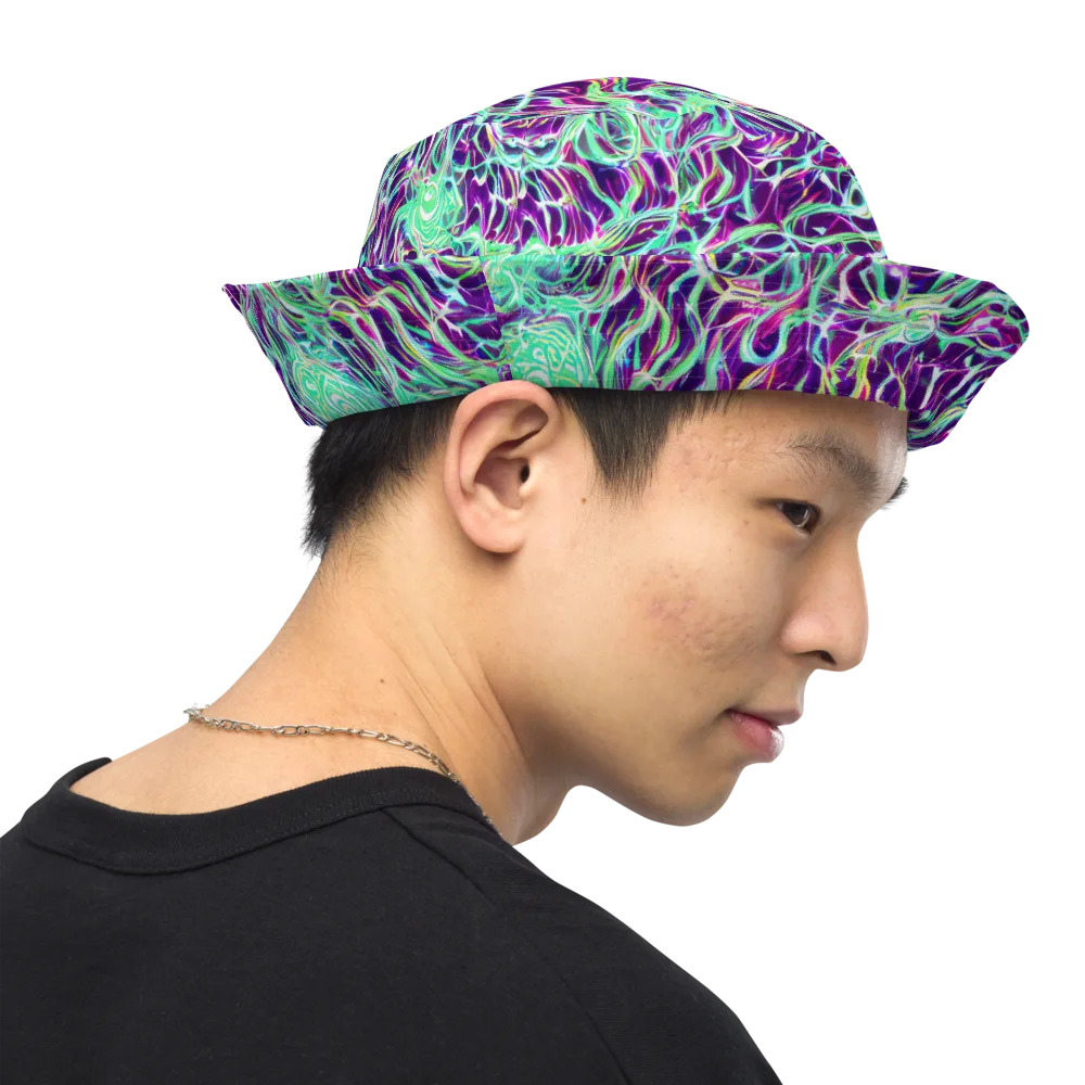 Vivid Nebula on Reversible Bucket Hat — Right Outside