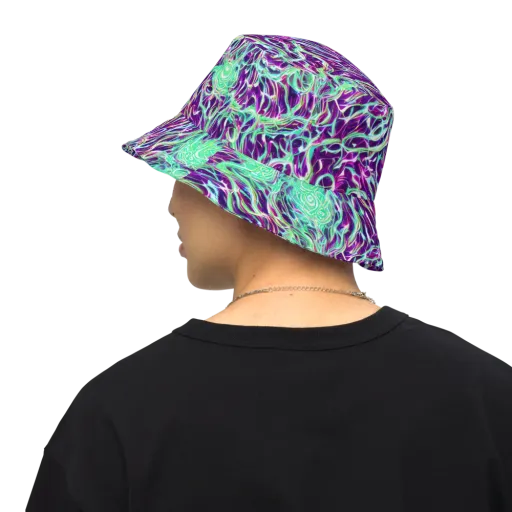 Vivid Nebula on a Reversible Bucket Hat