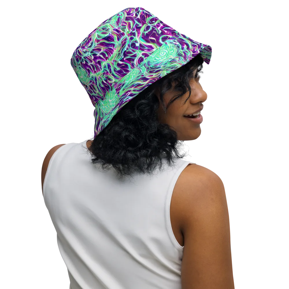 Vivid Nebula on Reversible Bucket Hat — Right Outside