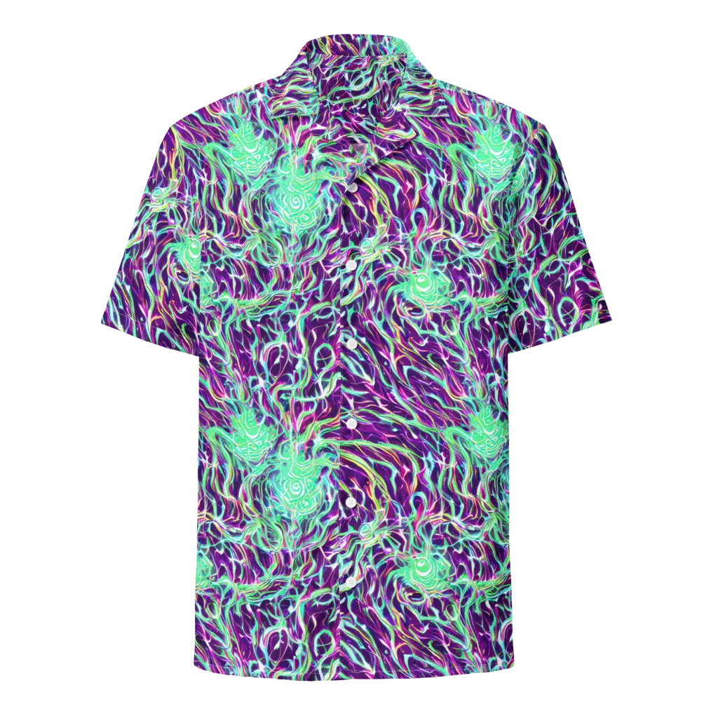 Vivid Nebula on Button Shirt — Front