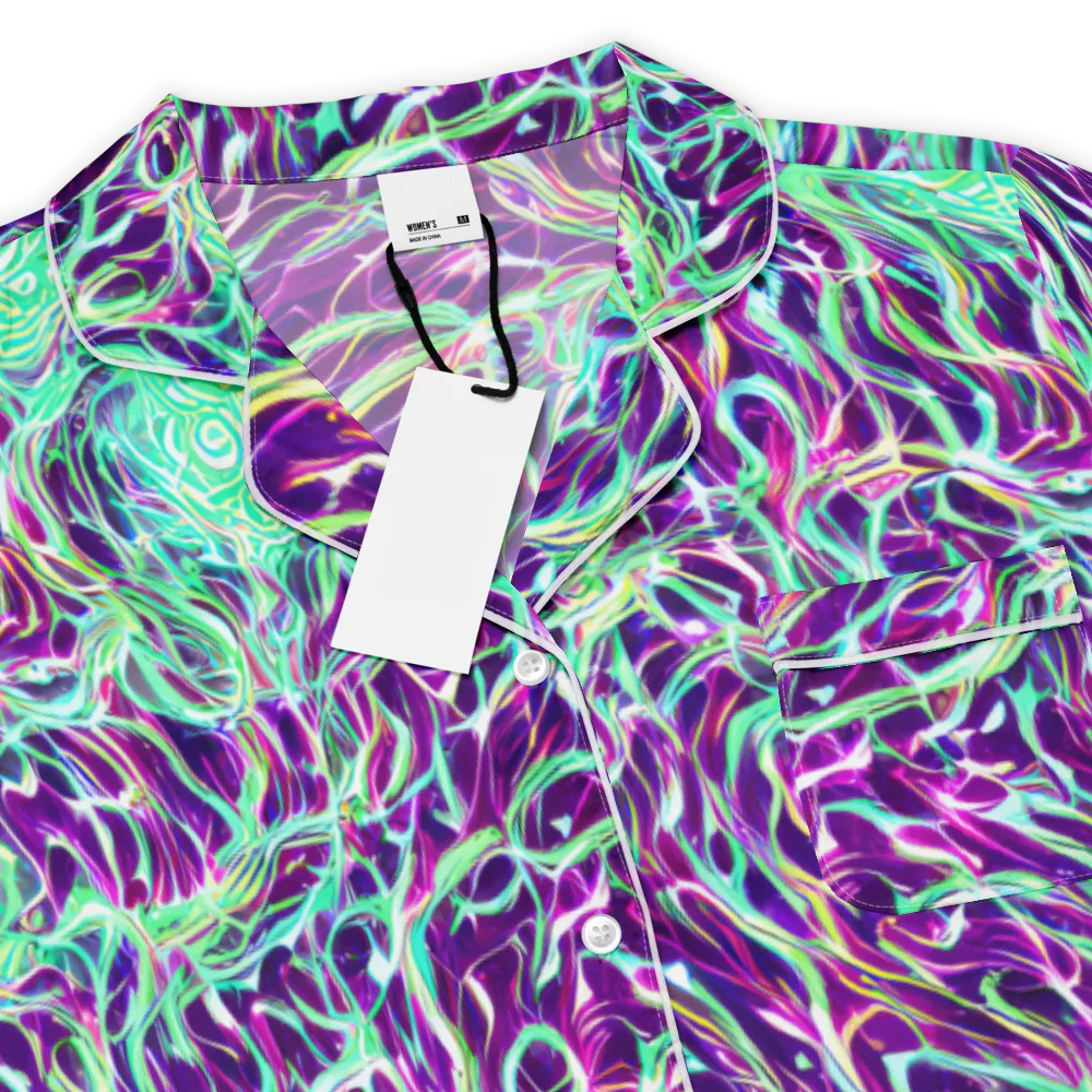 Vivid Nebula on Women's Short Sleeve Pajama Top — Product details