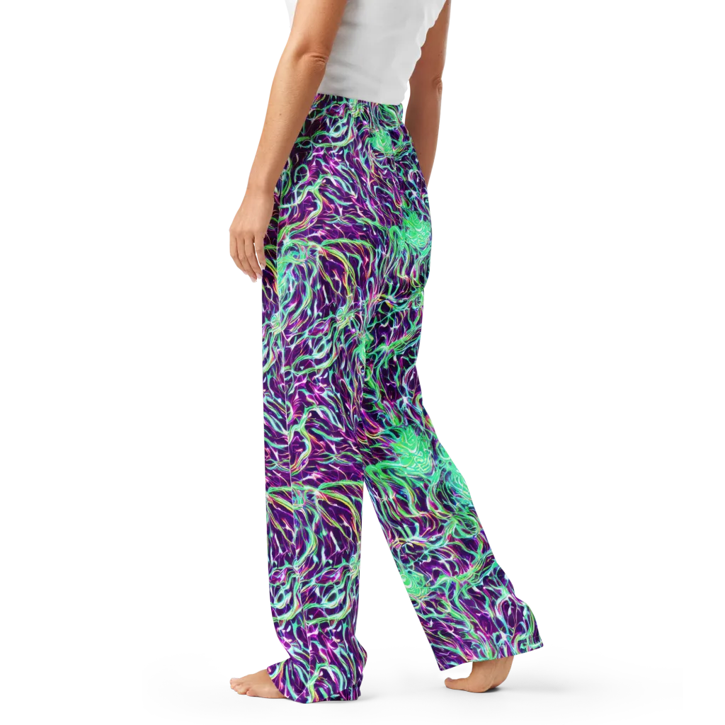 Vivid Nebula on Women's Pajama Pants — Left