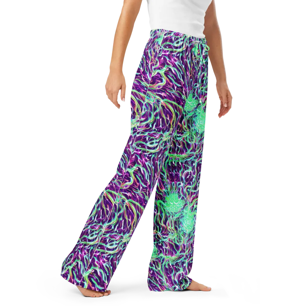 Vivid Nebula on Women's Pajama Pants — Right Front