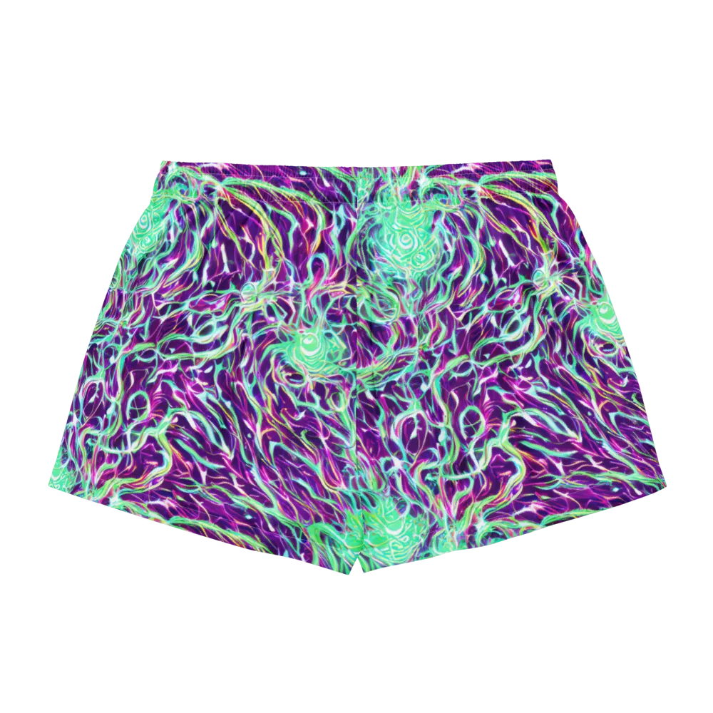 Vivid Nebula on Women's Pajama Shorts — Back