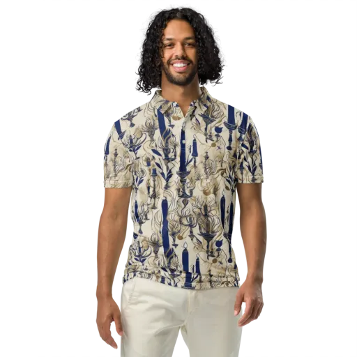 Candlelit Conservatory on a Men's Slim Fit Polo Shirt