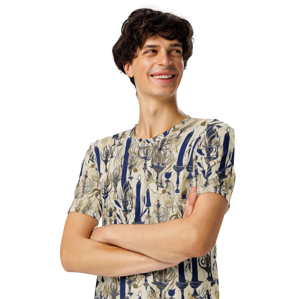 Candlelit Conservatory on Men's Crew Neck T-Shirt — Left Front