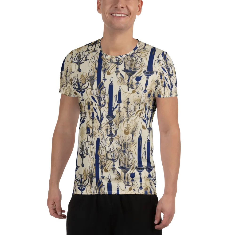 Candlelit Conservatory on Men's Athletic T-Shirt — Front