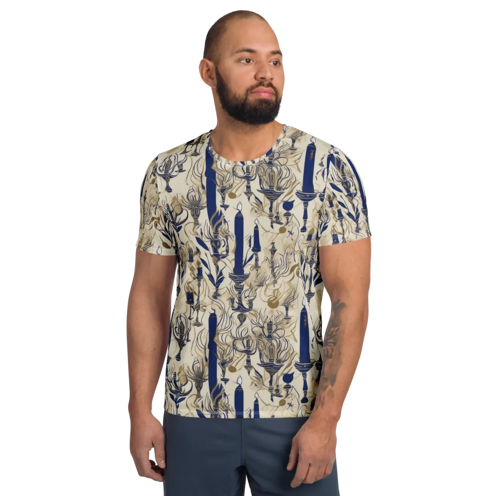 Candlelit Conservatory on Men's Athletic T-Shirt — Front