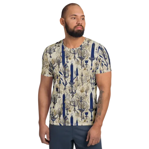 Candlelit Conservatory on a Men's Athletic T-Shirt