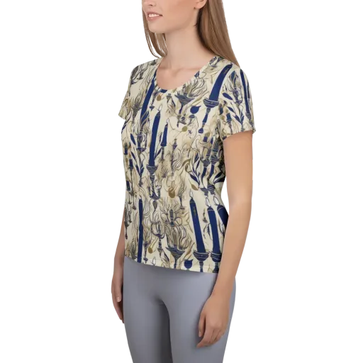 Candlelit Conservatory on a Women's Athletic T-Shirt