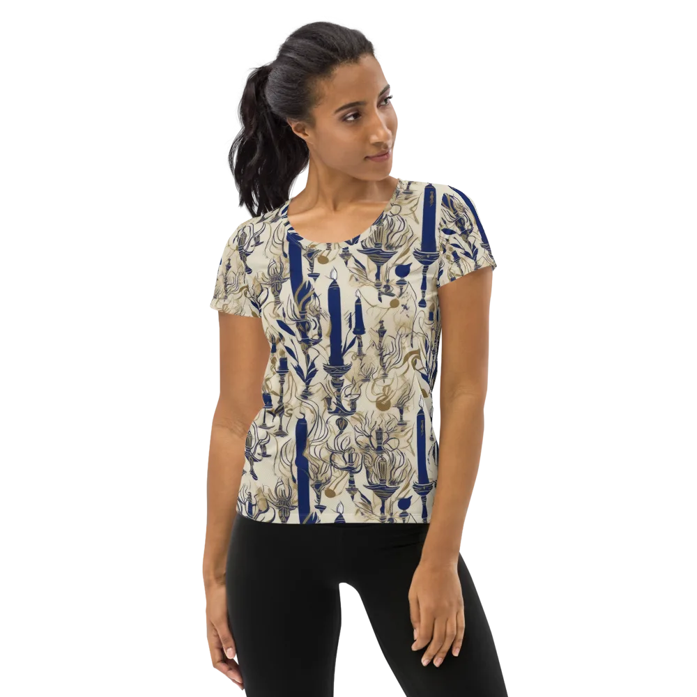 Candlelit Conservatory on Women's Athletic T-Shirt — Front