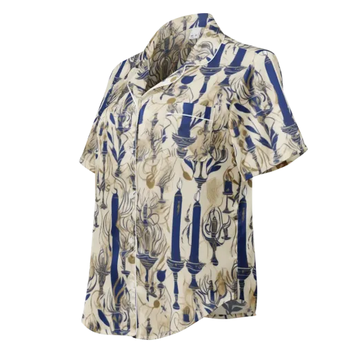 Candlelit Conservatory on a Women's Short Sleeve Pajama Top