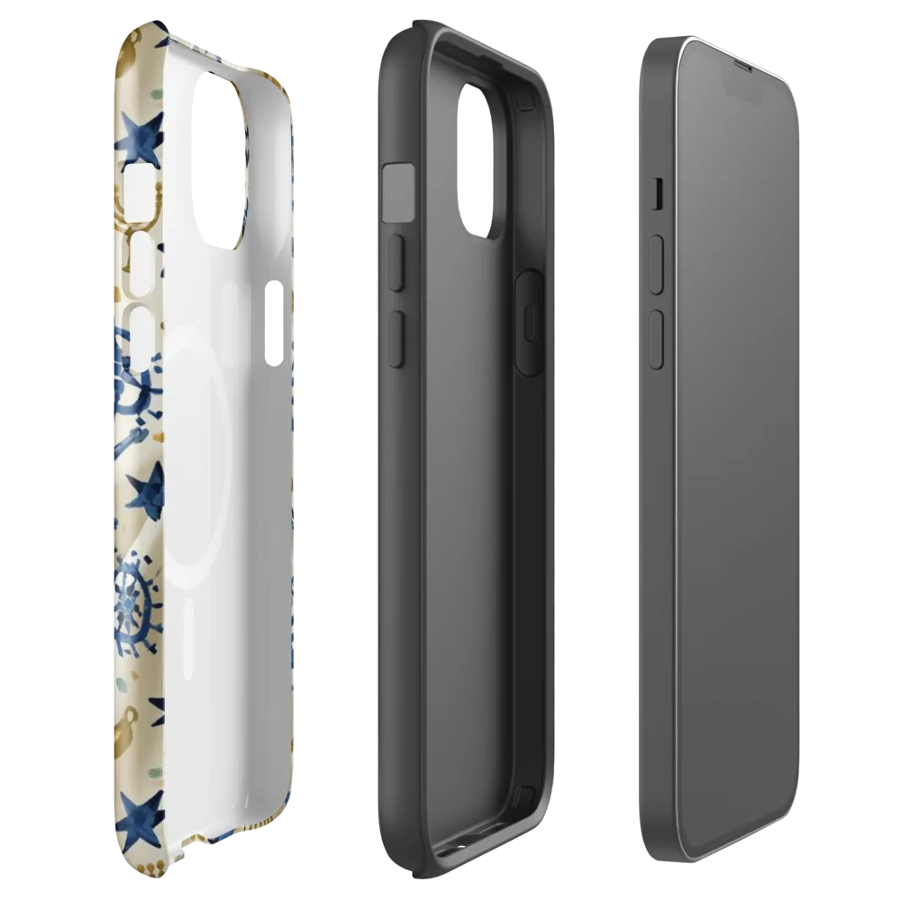 Blue Gold Voyager on MagSafe Tough Case for iPhone® — Front