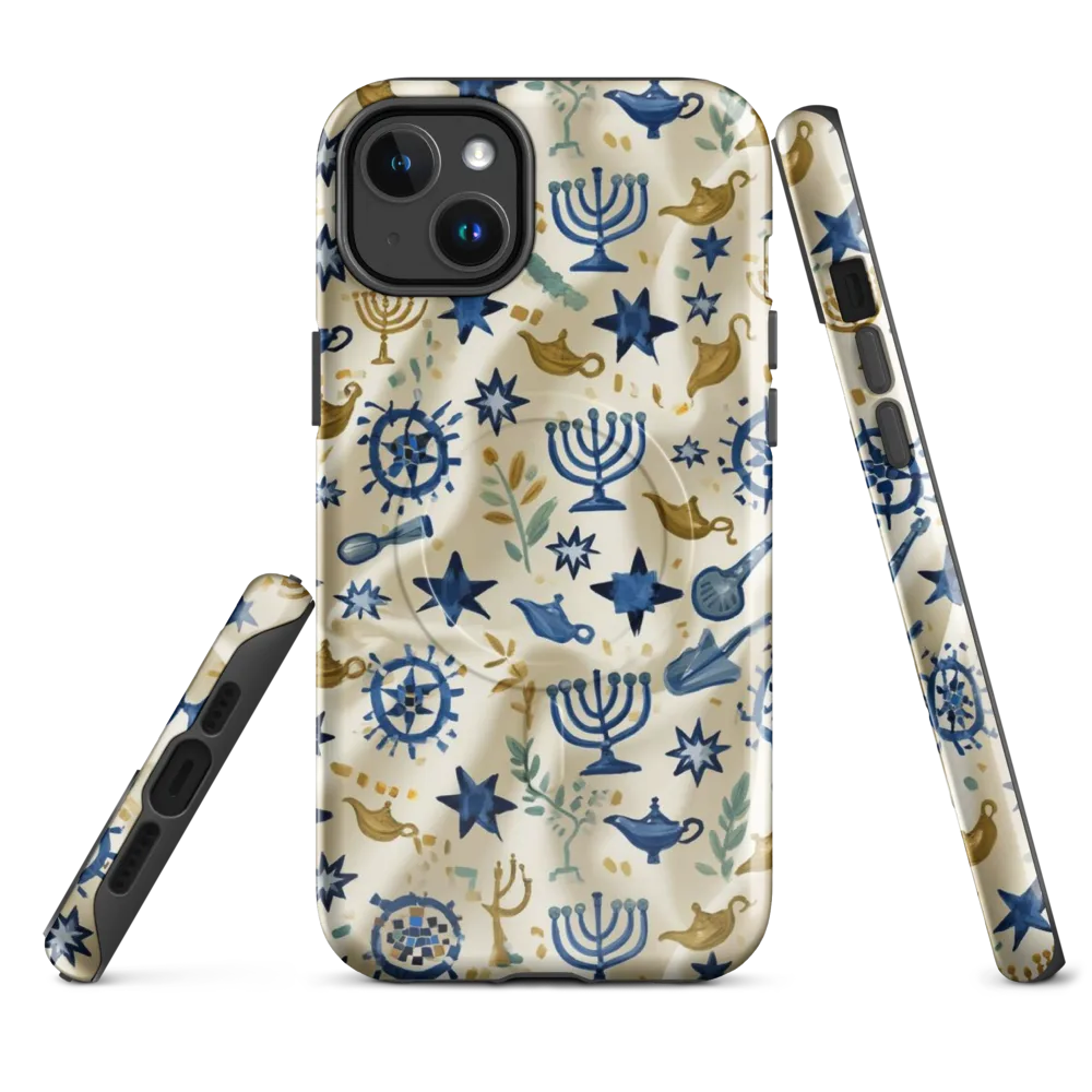Blue Gold Voyager on MagSafe Tough Case for iPhone® — Front