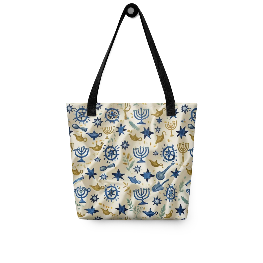 Blue Gold Voyager on Tote Bag — Front