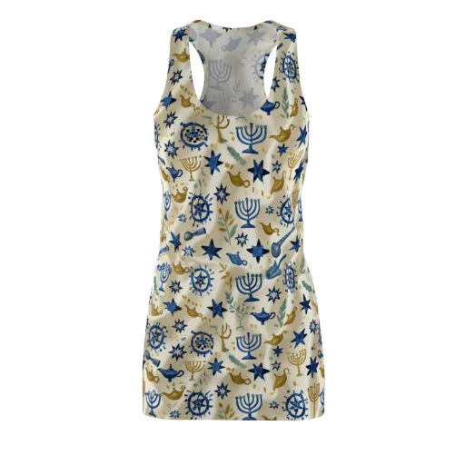 Blue Gold Voyager on a Racerback Dress