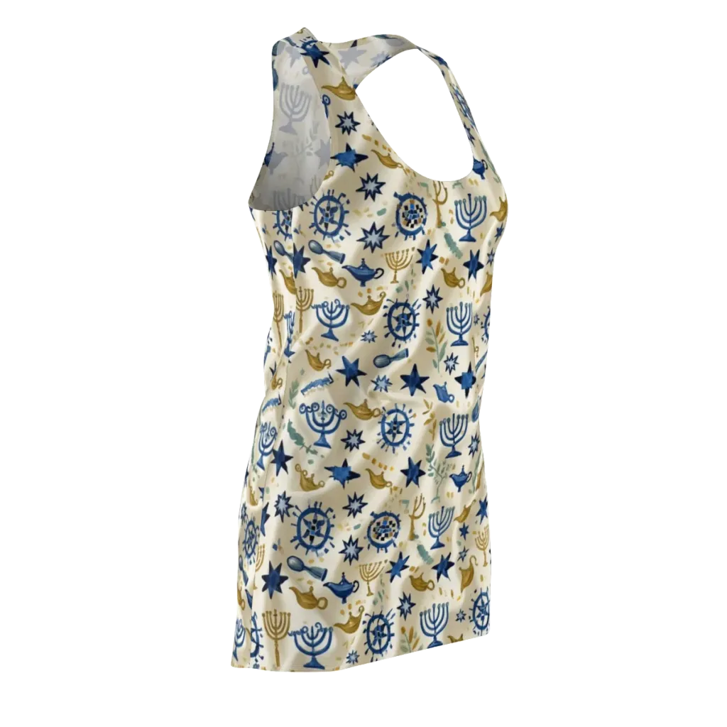 Blue Gold Voyager on Racerback Dress — Front Side