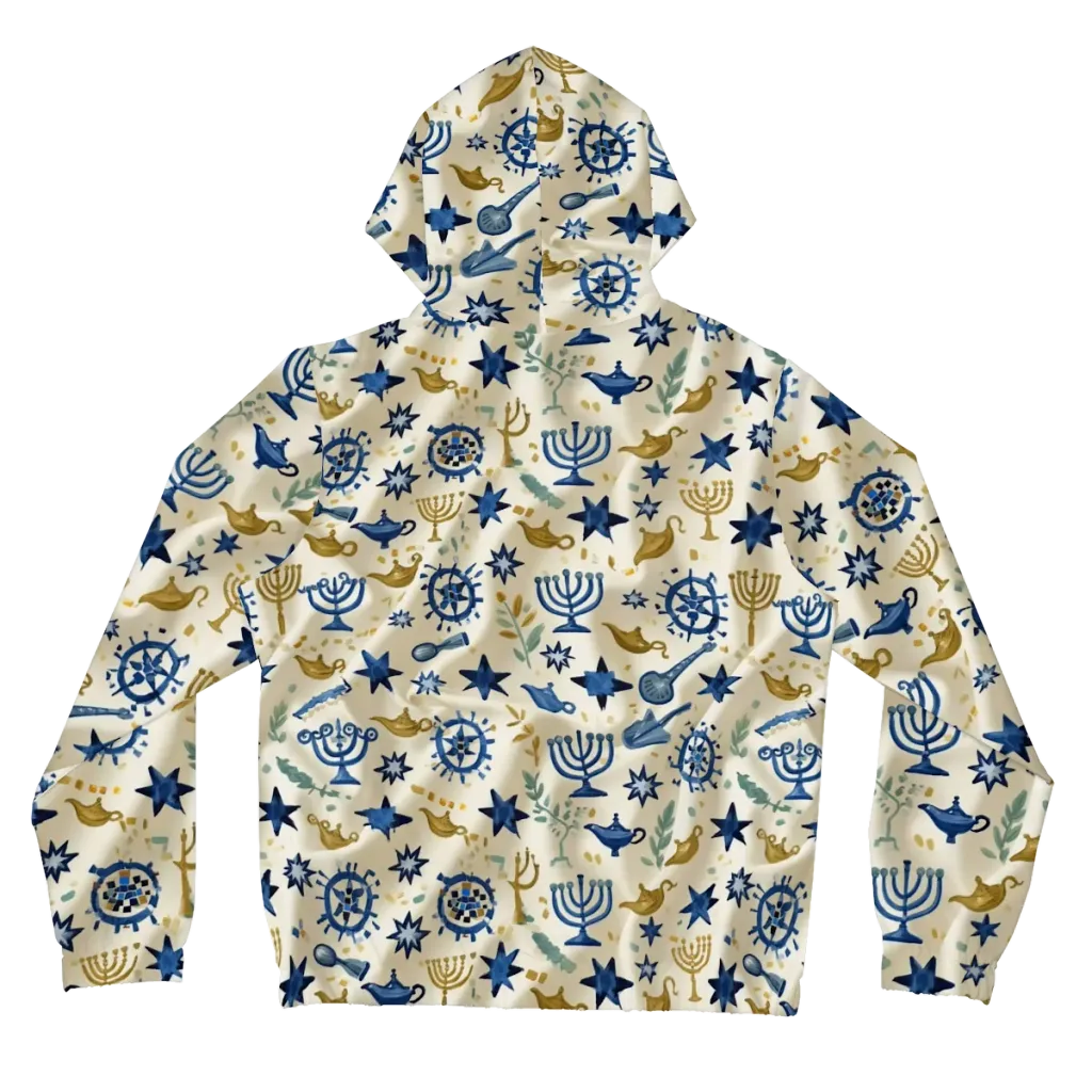 Blue Gold Voyager on Women's Full-Zip Hoodie — Back