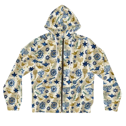 Blue Gold Voyager on a Women's Full-Zip Hoodie