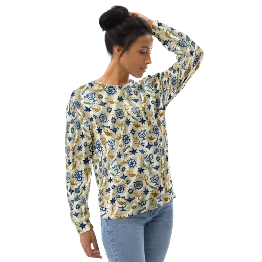 Blue Gold Voyager on a Sweatshirt