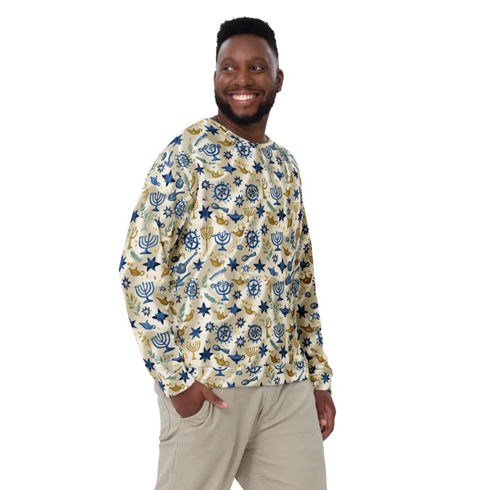 Blue Gold Voyager on Sweatshirt — Front