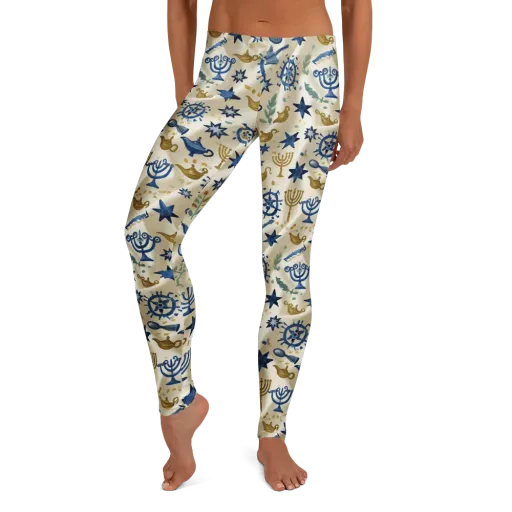 Blue Gold Voyager on a Leggings
