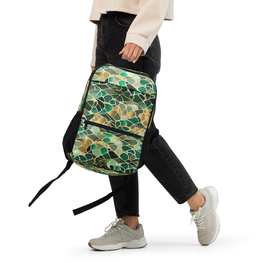 Gilded Emerald Lattice on Utility Backpack — Front