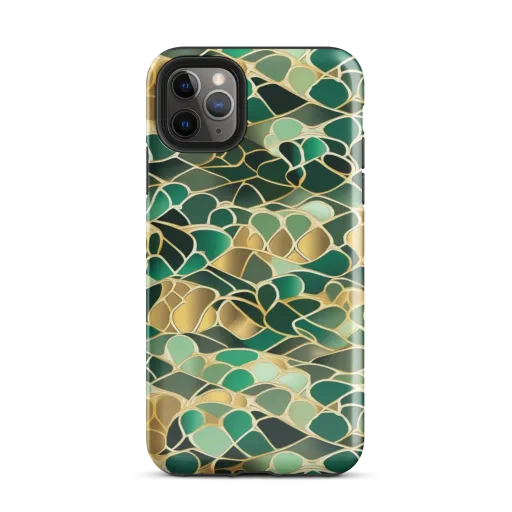 Gilded Emerald Lattice on a Tough Case for iPhone®
