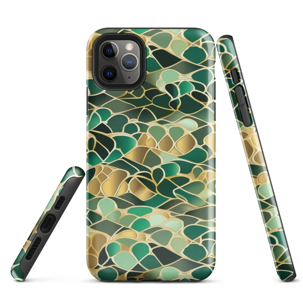 Gilded Emerald Lattice on Tough Case for iPhone® — Front