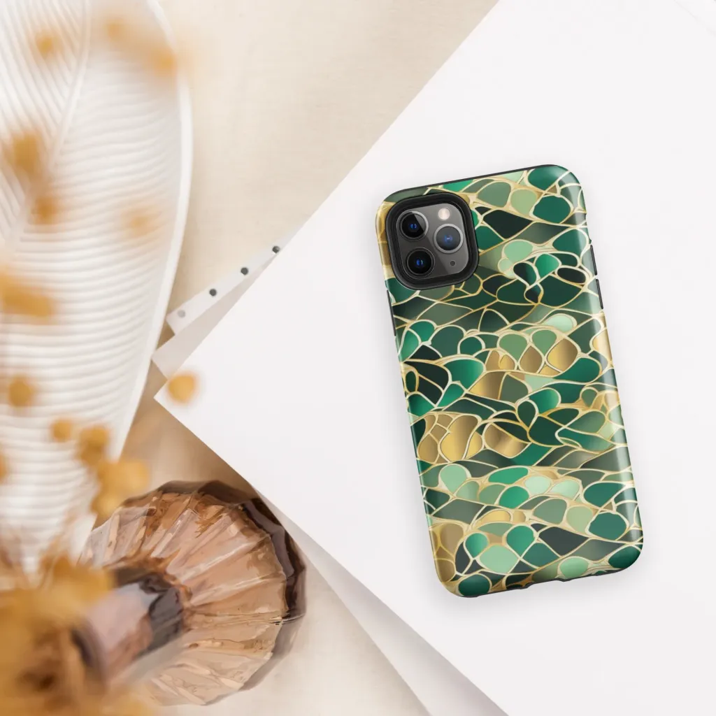 Gilded Emerald Lattice on Tough Case for iPhone® — Front