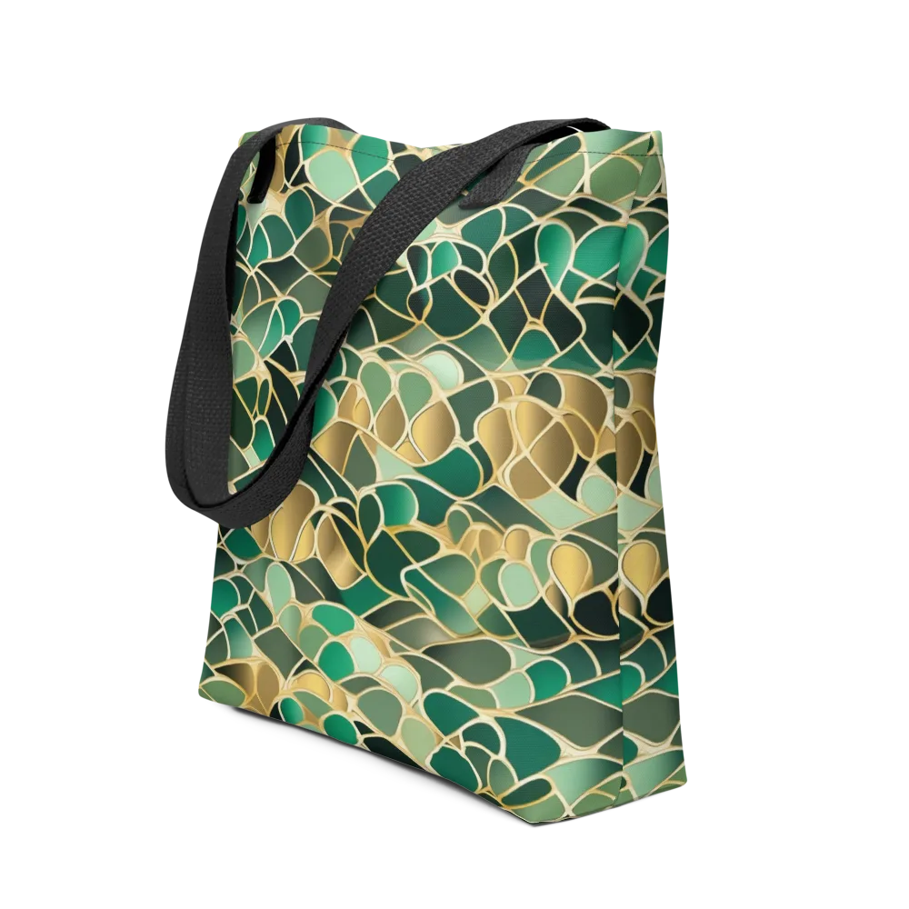 Gilded Emerald Lattice on Tote Bag — Front