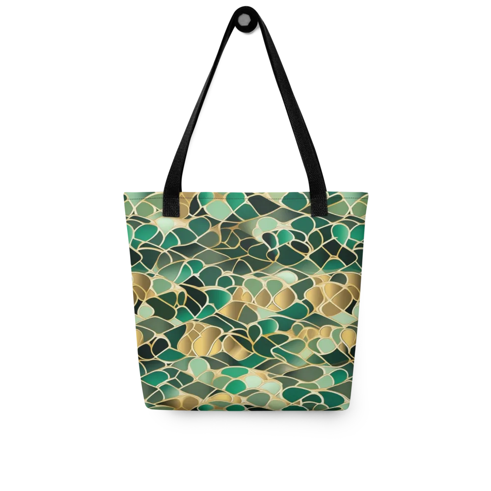 Gilded Emerald Lattice on Tote Bag — Front