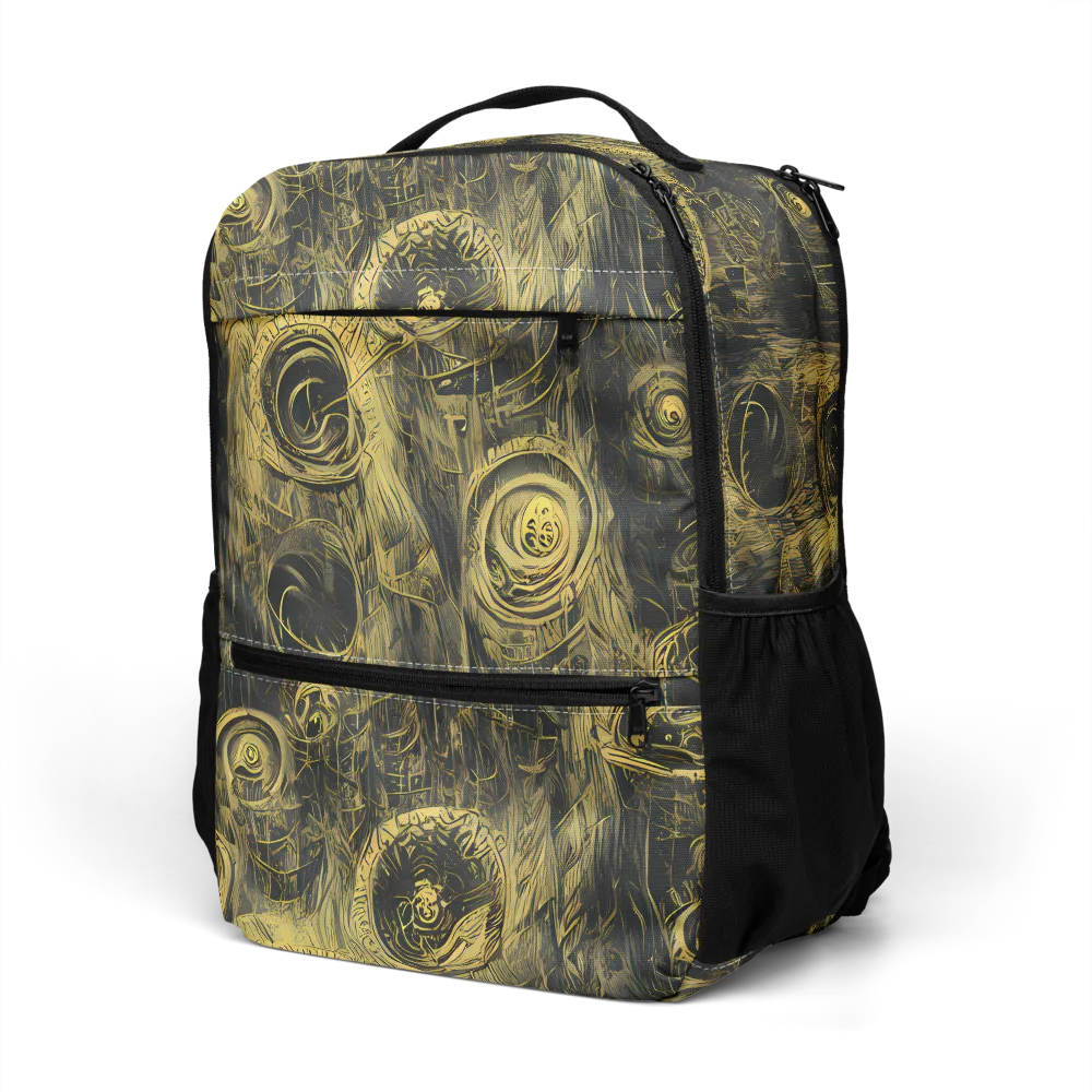 Gilded Spiralwork on Utility Backpack — Left Front