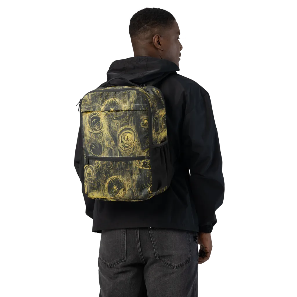 Gilded Spiralwork on Utility Backpack — Back