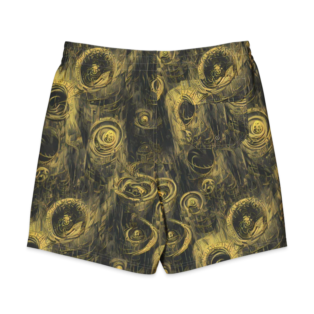 Gilded Spiralwork on Men's Board Shorts — Back